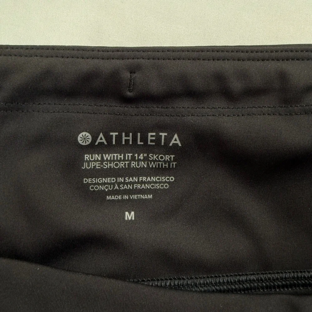 Athleta‎ Run With It 14" Skort Black Womens M Active Running Skirt Athleisure - Picture 6 of 7